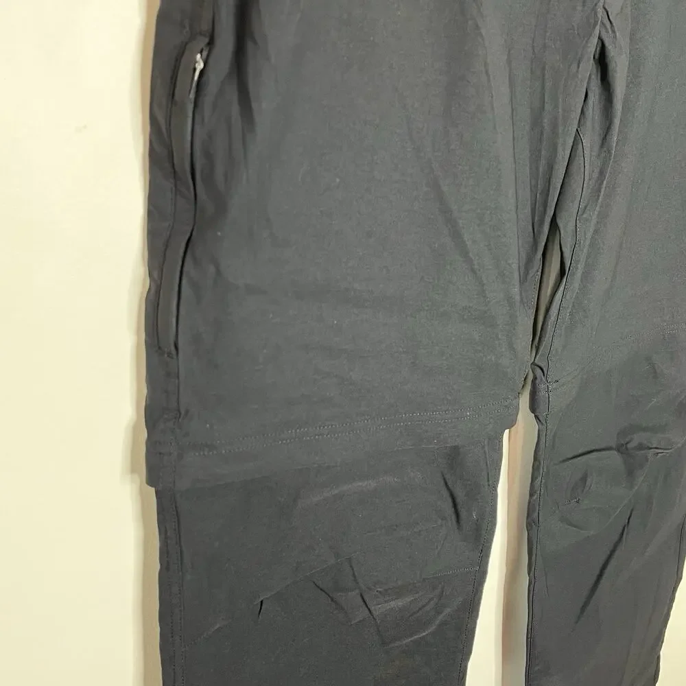 Eddie Bauer Hiking Pants Black Mens Size 40x30 Outdoor Convertible Tech